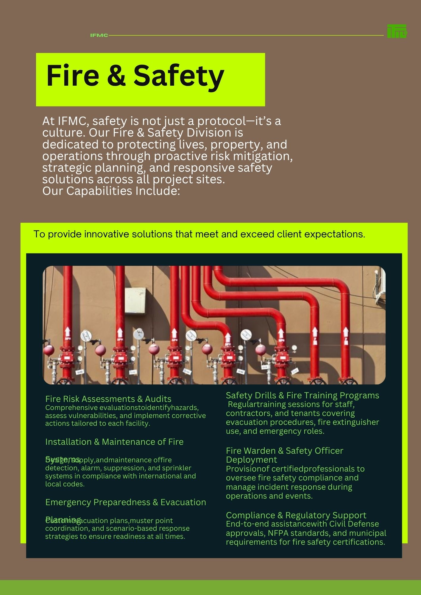 Fire safety and infrastructure engineering